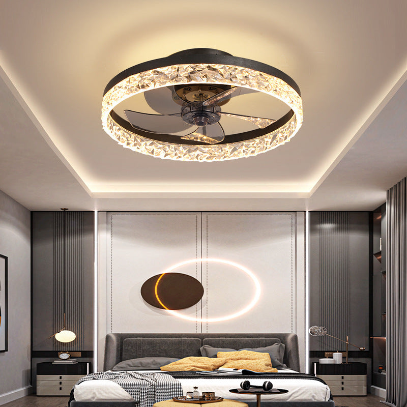 Home Living Room Bedroom Electric Fan Invisible Ceiling Light