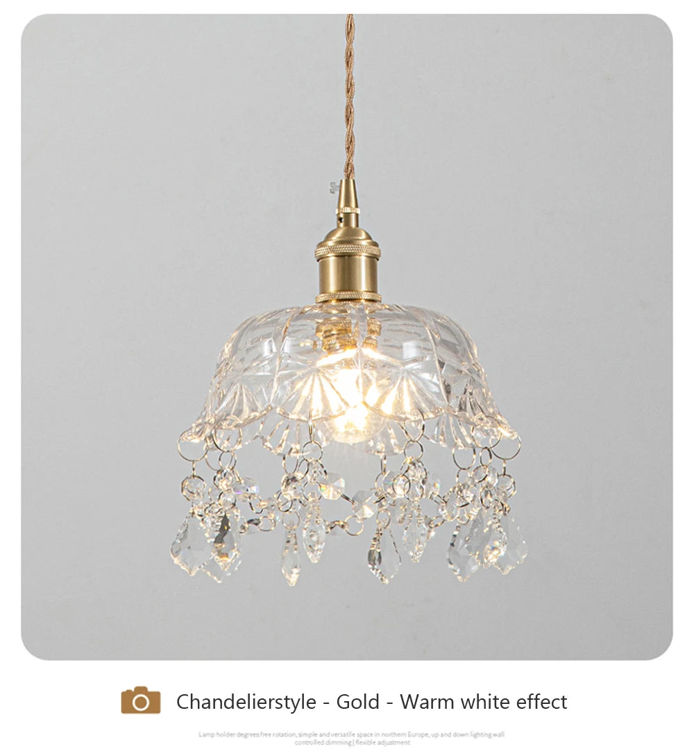 Modern Glass Pendant Lamp - Restaurant Suspension Chandelier for Living Room Dining Room Bedroom Light Fixtures Home Decor Hanging Lamp