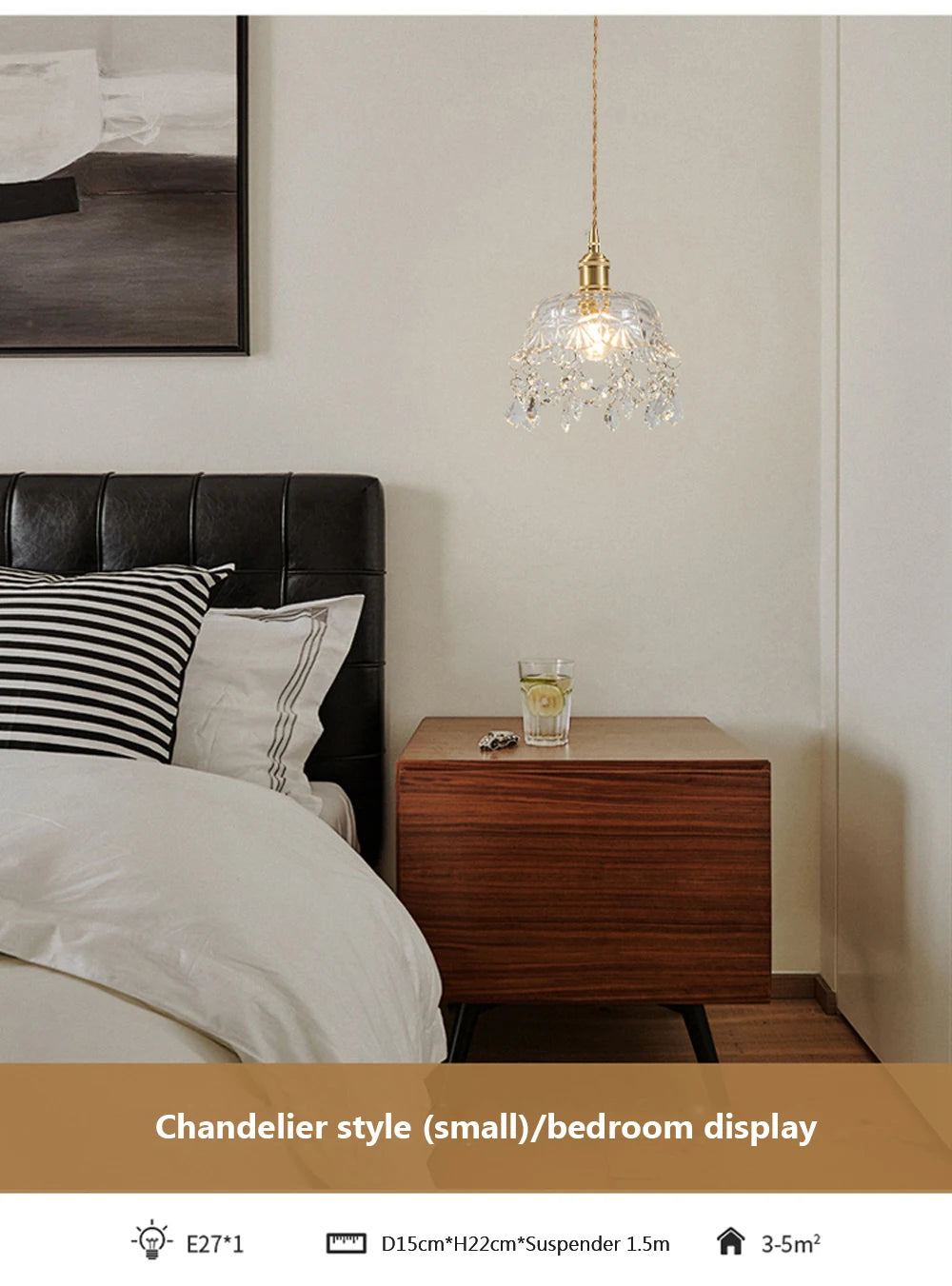 Modern Glass Pendant Lamp - Restaurant Suspension Chandelier for Living Room Dining Room Bedroom Light Fixtures Home Decor Hanging Lamp