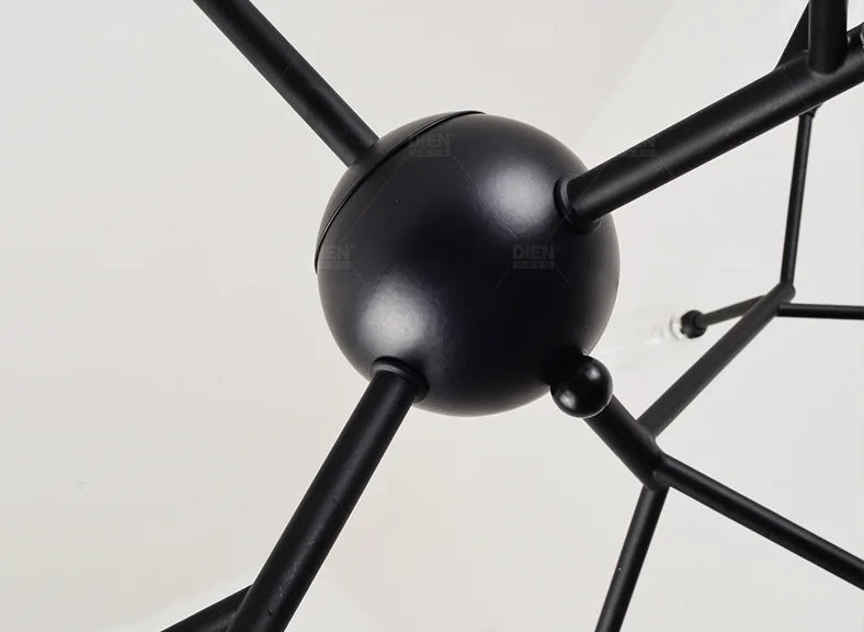 Firefly LED Pendant Crystal Chandelier - Enchanting Starry Light Fixture for Home and Commercial Décor with Frosted Glass Shade