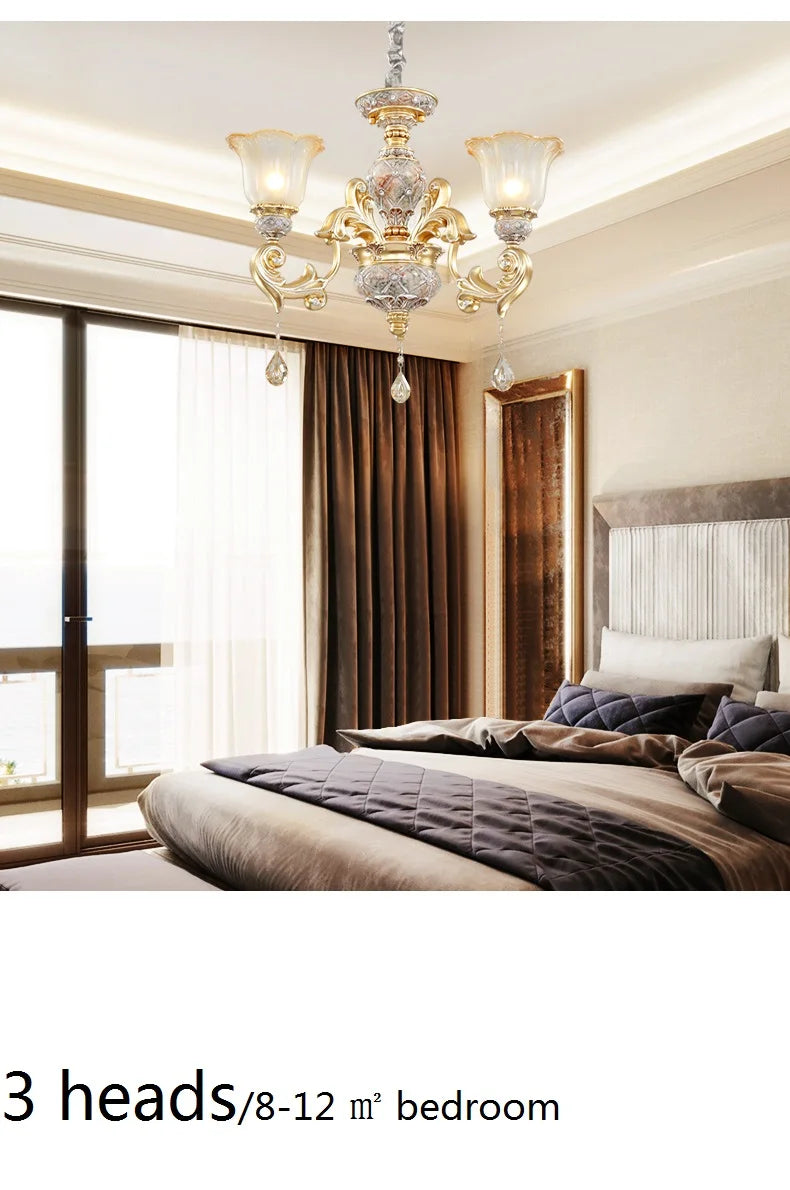 Luxurious European Resin Chandelier for Living Room  Dining Room - Elegant Villa Lighting