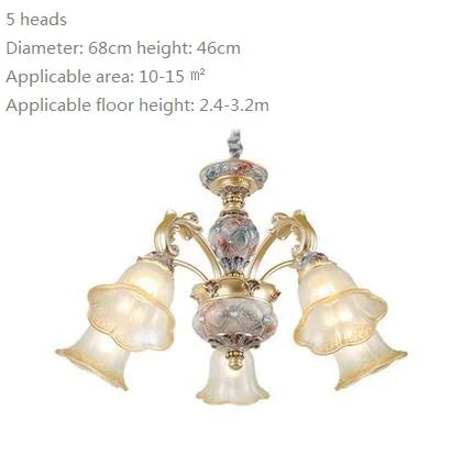 Luxurious European Resin Chandelier for Living Room  Dining Room - Elegant Villa Lighting