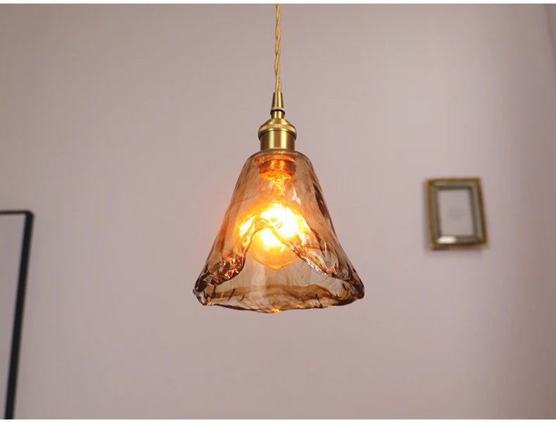 Modern Brass Glass Pendant Lamp Kitchen Hanging Chandelier for Ceiling Dining Room Living Room Bedroom Modern Suspension