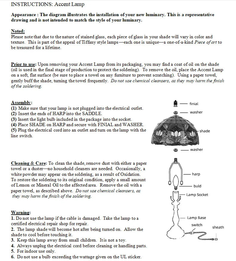 Crystal Yellow Tiffany Style Table Lamp with Stained Glass Shade  Elegant LED Bedside Lighting