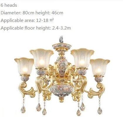 Luxurious European Resin Chandelier for Living Room  Dining Room - Elegant Villa Lighting