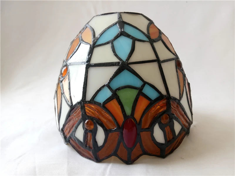 Baroque Stained Glass Pendant Light - 3-Light LED Suspension Fixture for Dining Room Kitchen  Hotel