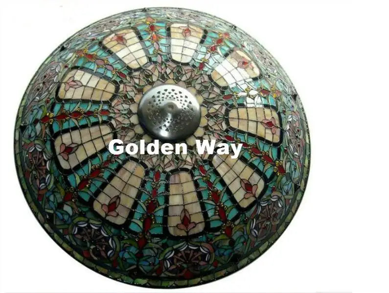 Classic Tiffany Style Stained Glass Pendant Lamp - 22in Country Living Room Lighting