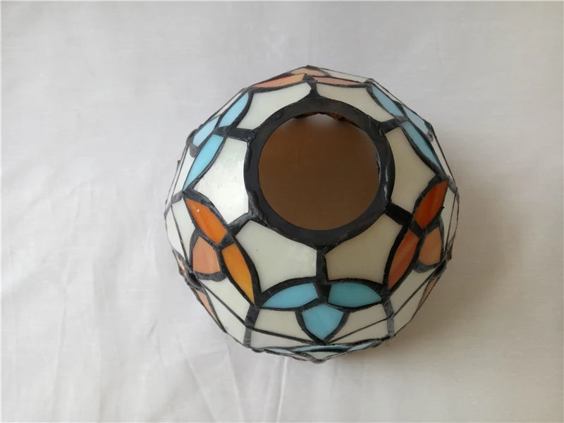 Baroque Stained Glass Pendant Light - 3-Light LED Suspension Fixture for Dining Room Kitchen  Hotel