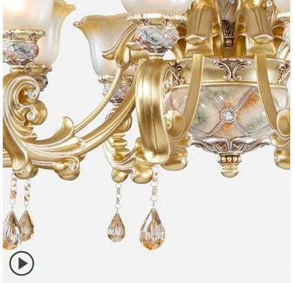 Luxurious European Resin Chandelier for Living Room  Dining Room - Elegant Villa Lighting