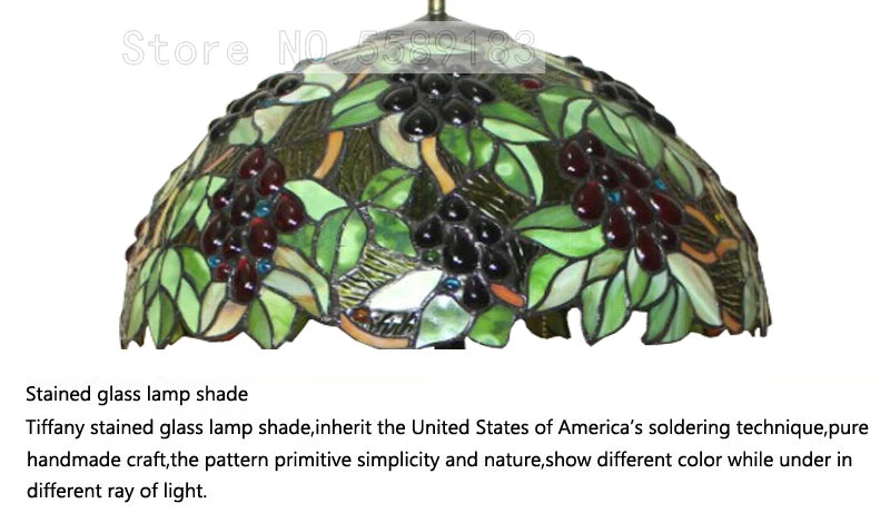 Antique Grape Vine Table Lamp - 16 Elegant Vintage Desk Light for Living Room Decor