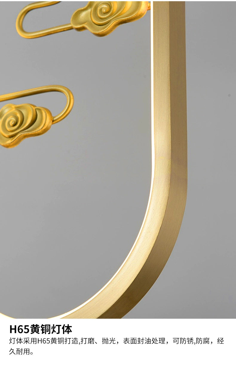 Elegant Copper Bedside Chandelier - Simple Luxury Droplight for Bedroom and Dining Room