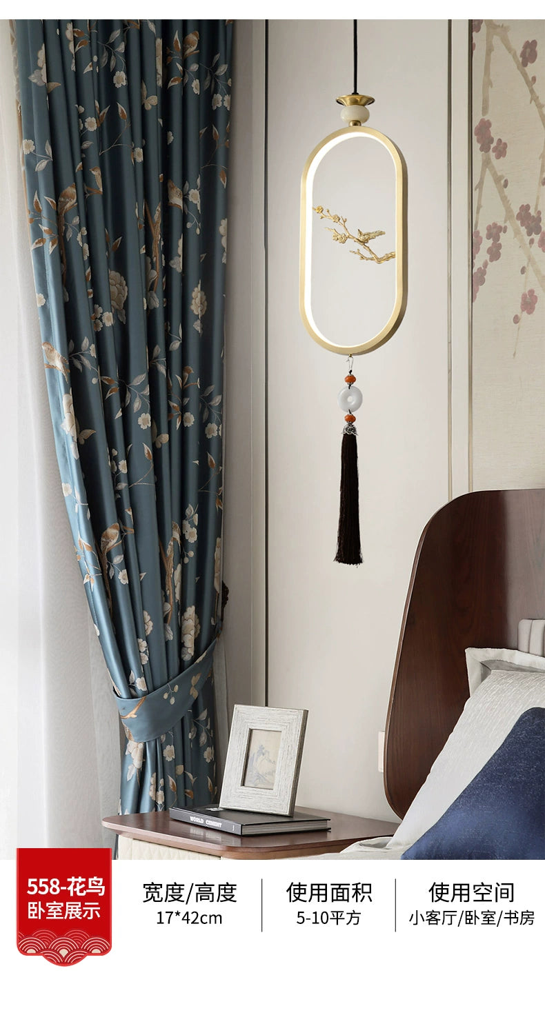 Elegant Copper Bedside Chandelier - Simple Luxury Droplight for Bedroom and Dining Room