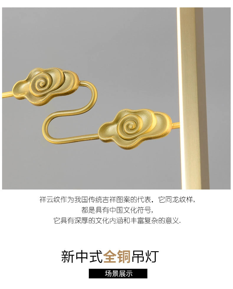 Elegant Copper Bedside Chandelier - Simple Luxury Droplight for Bedroom and Dining Room