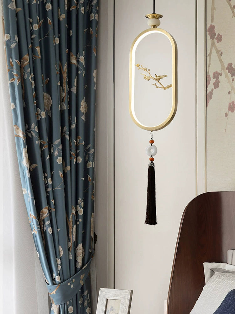 Elegant Copper Bedside Chandelier - Simple Luxury Droplight for Bedroom and Dining Room