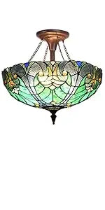 Antique Style Tall Standing Stained Glass Reading Floor Lamp - Luxurious Handcrafted Lighting for Cozy Spaces