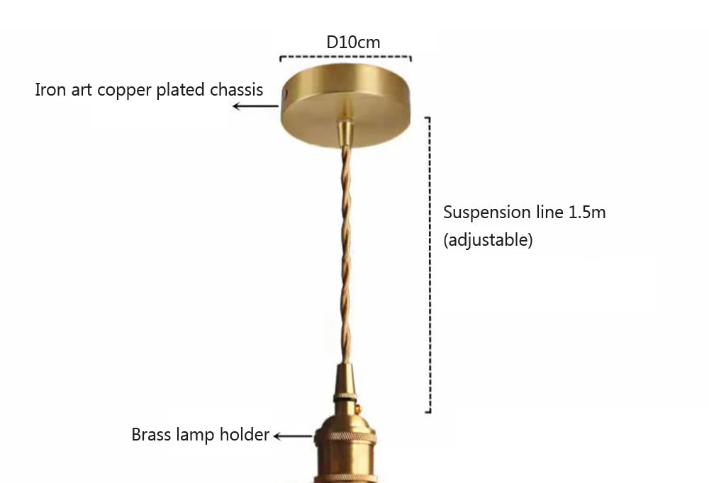 Glass Pendant Light Nordic Dining Room Retro Chandeliers Creative Minimal Transparent Lampshade For Restaurant Lamp Lustre