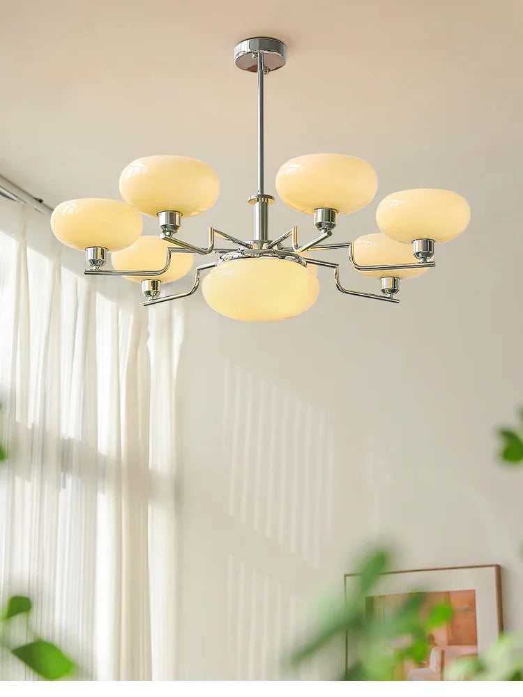 French Bauhaus Medieval Ceiling Lamp Creative Bedroom Chandelier for Study Room and Living Room Designer Retro Lamp