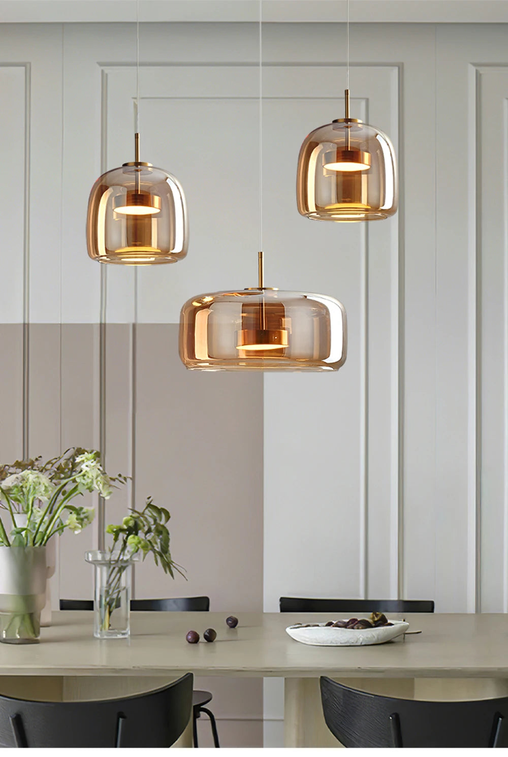 Modern Glass Pendant Light Luxury Chandelier Deco Nordic LED Hanging Light Fixtures Bedroom Modern Luminaire Suspension Lamp