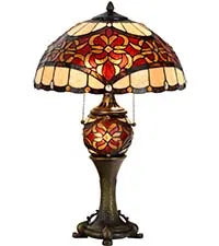 Maple Tree Leaves Tiffany-style Stained Glass Torchiere Floor Lamp with Sidelights - 70in Elegant Home Decor