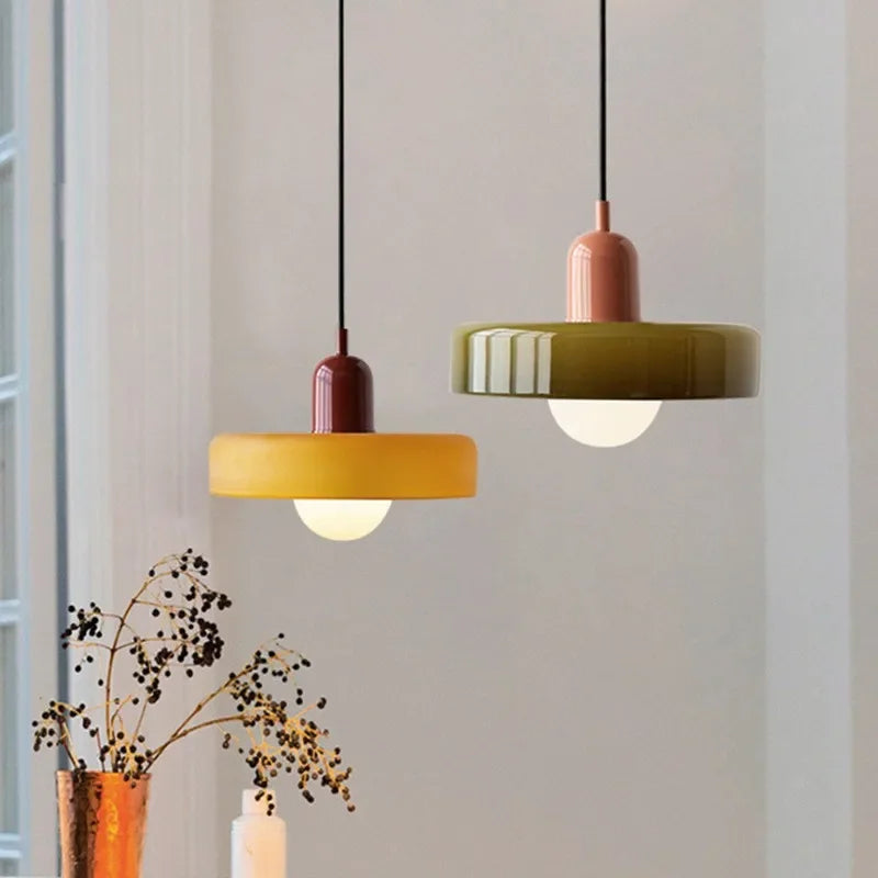 Macaron Pendant Light Chandelier For Living Dining Room Bedroom Study Room Glass Hanging Lamp Lighting Fixture Luster