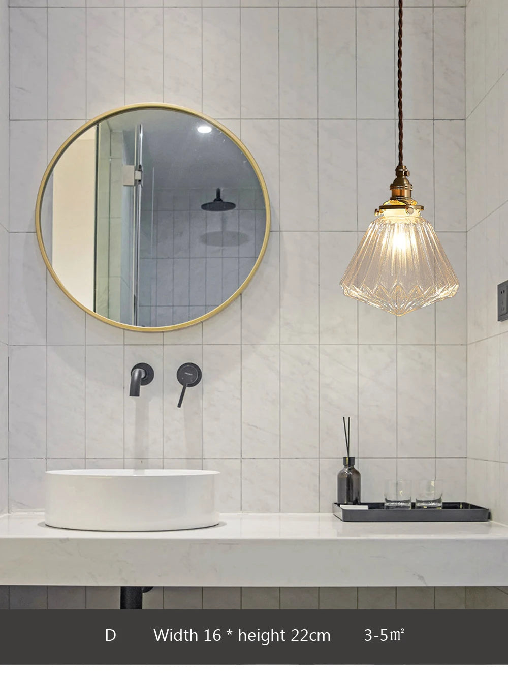 Glass Pendant Light Nordic Dining Room Retro Chandeliers Creative Minimal Transparent Lampshade For Restaurant Lamp Lustre