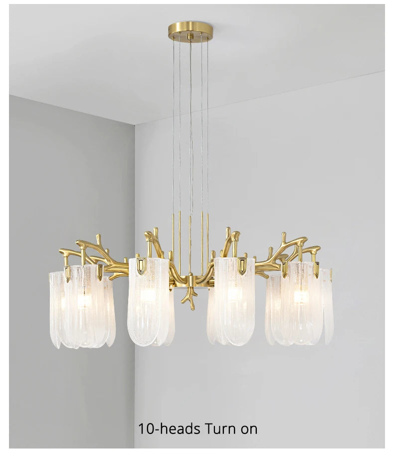 Luxury Villa Living Room Crystal Chandelier Home Indoor Lighting Decor Ceiling Chandelier Bedroom Study Crystal Light