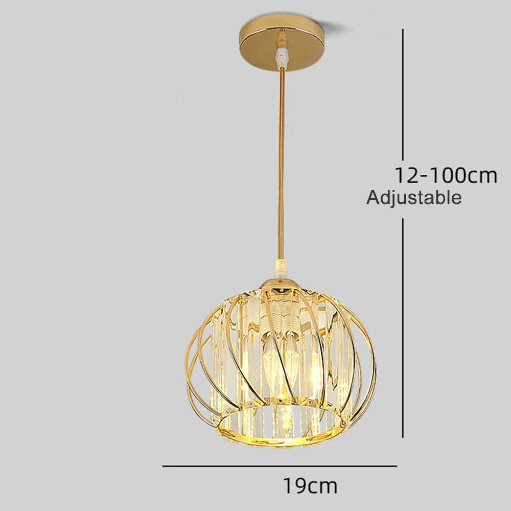 Simple Nordic Glass Chandelier with Modern LED Lighting | Elegant Polished Metal Shade in Gold or Black Semi-Flush Mount Design