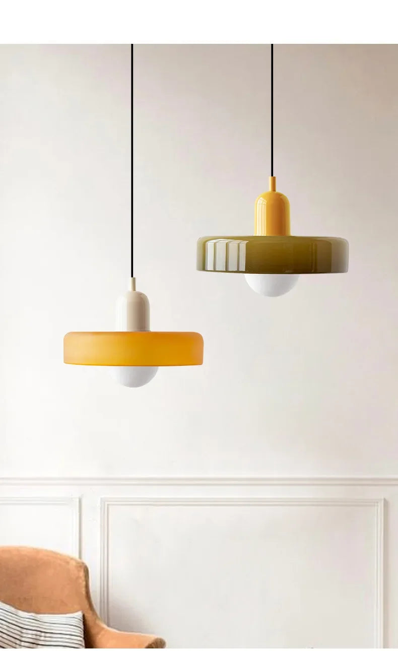 Macaron Pendant Light Chandelier For Living Dining Room Bedroom Study Room Glass Hanging Lamp Lighting Fixture Luster