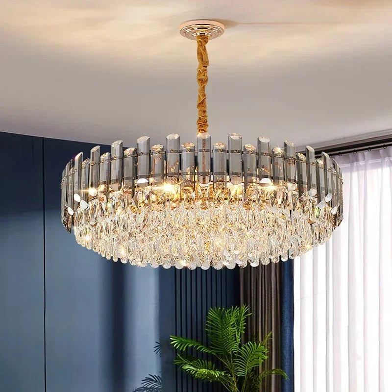 LED Crystal Chandeliers - Gold Luxury Lighting for Dining Living Room Bedroom and Kitchen Island - Indoor Hanging Light