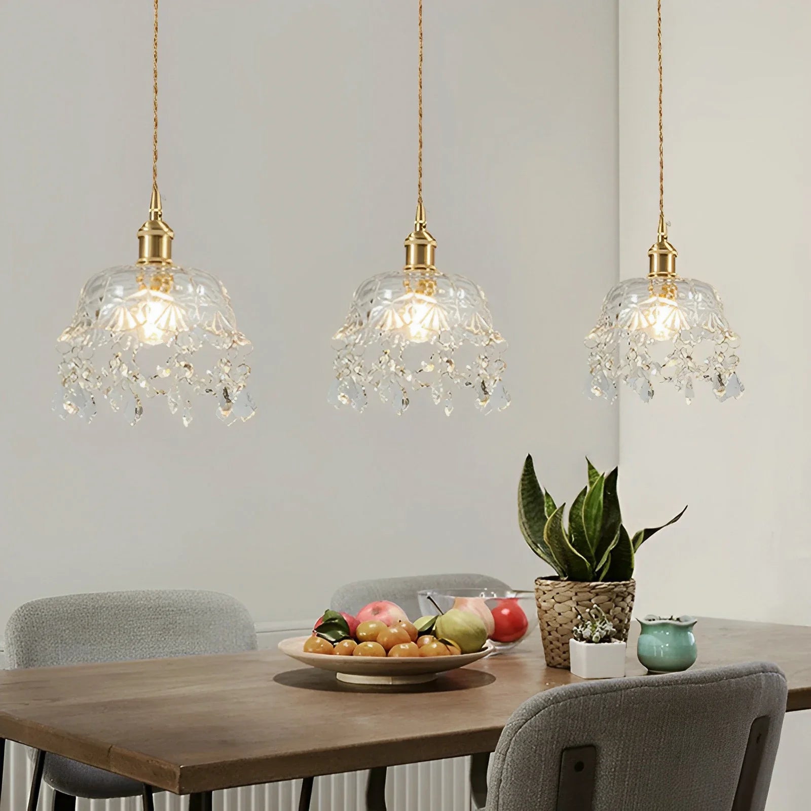 Modern Glass Pendant Lamp - Restaurant Suspension Chandelier for Living Room Dining Room Bedroom Light Fixtures Home Decor Hanging Lamp