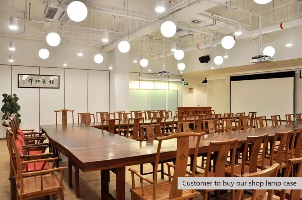 Home Decor Pendant Lights - White Glass Ball Hanging Lamps for Bar Dining Room and Bedroom Clothing Store LED Ceiling Chandeliers