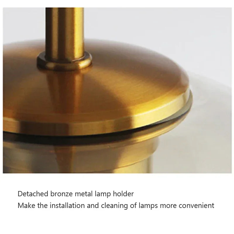 Modern Glass Pendant Light for Dining Room Cafe Bar Bedroom Bedside Hanging Lamps for Ceiling Kitchen Island Suspension Chandelier