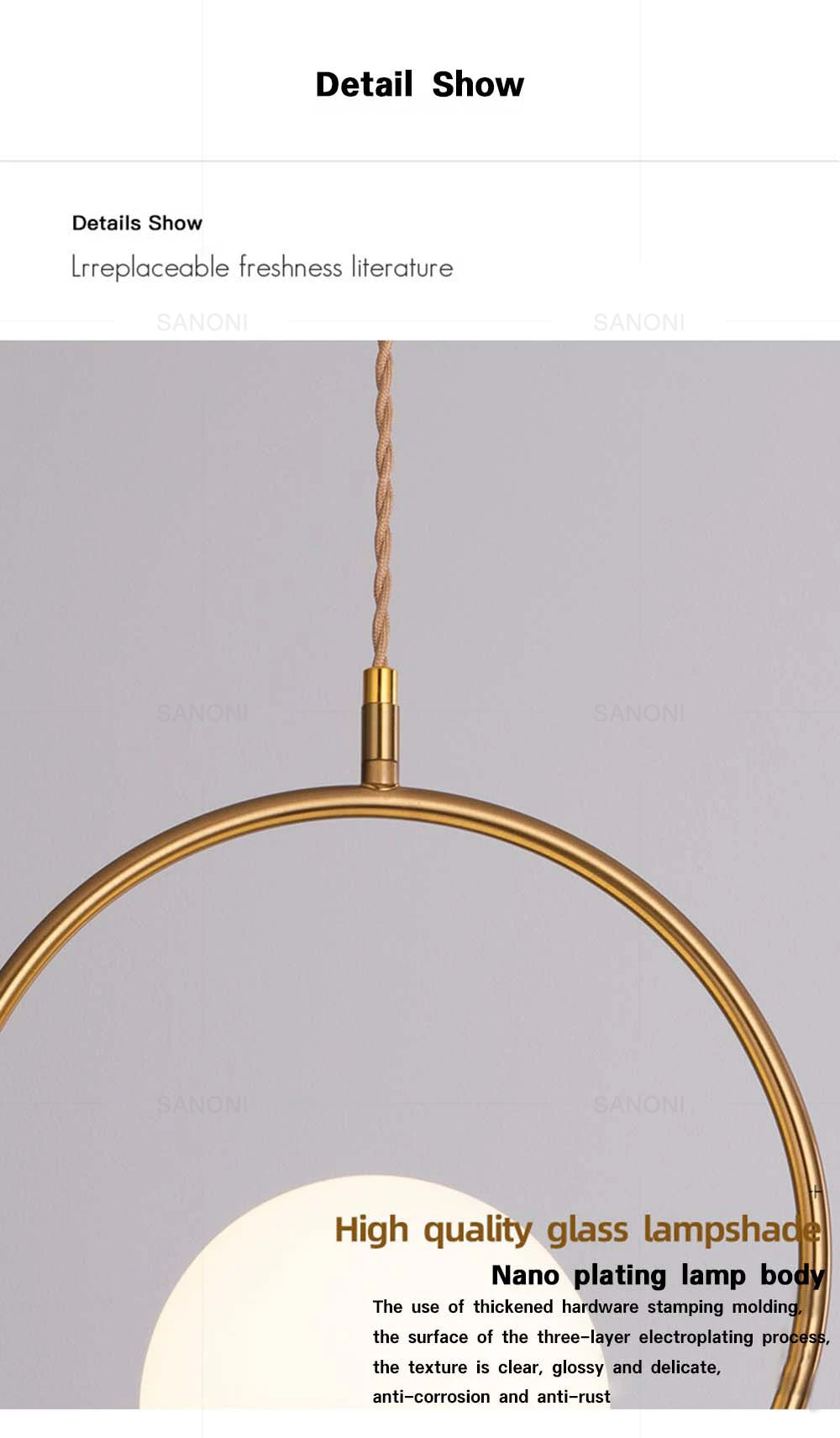 Modern Gold Glass Ball Pendant Lamp - Elegant Chandelier for Dining Room Kitchen or Bedside Lighting