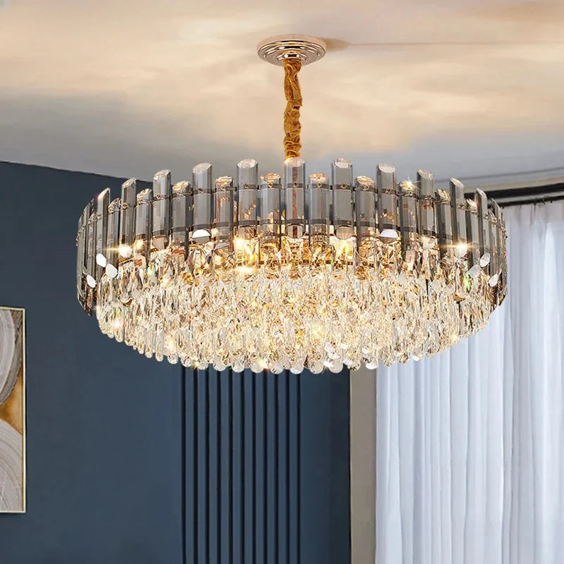 LED Crystal Chandeliers - Gold Luxury Lighting for Dining Living Room Bedroom and Kitchen Island - Indoor Hanging Light