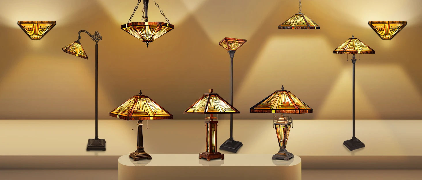 Industrial Blackish Bronze Floor Lamp with Handcrafted Amber Brown Stained Glass Shade - 70in Tall Elegant Tiffany Style Lighting for Home Decor