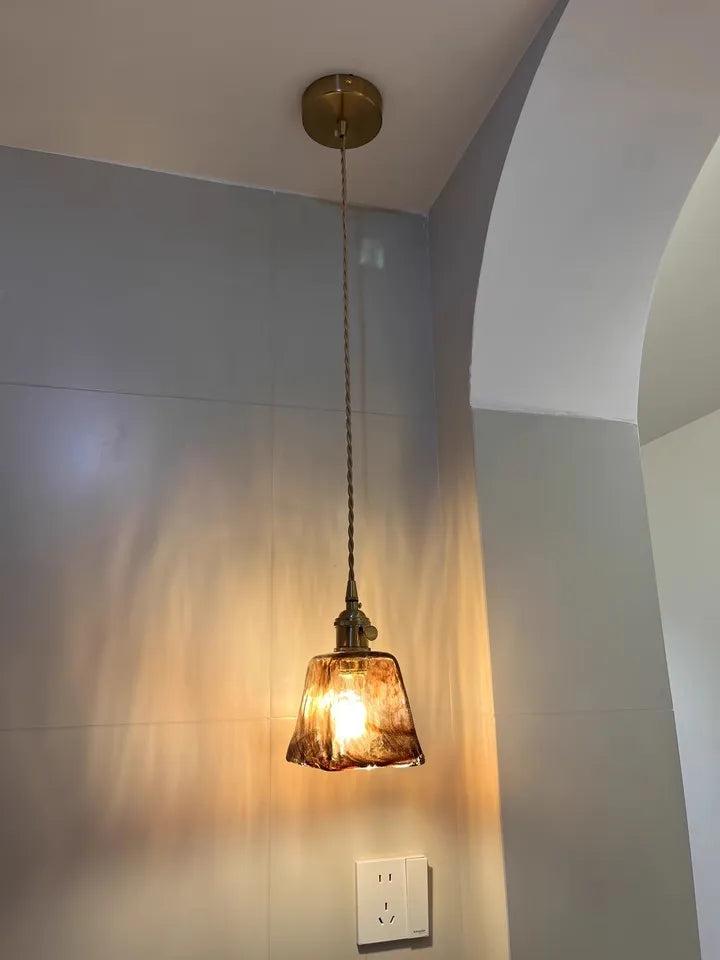 Modern Brass Glass Pendant Lamp Kitchen Hanging Chandelier for Ceiling Dining Room Living Room Bedroom Modern Suspension
