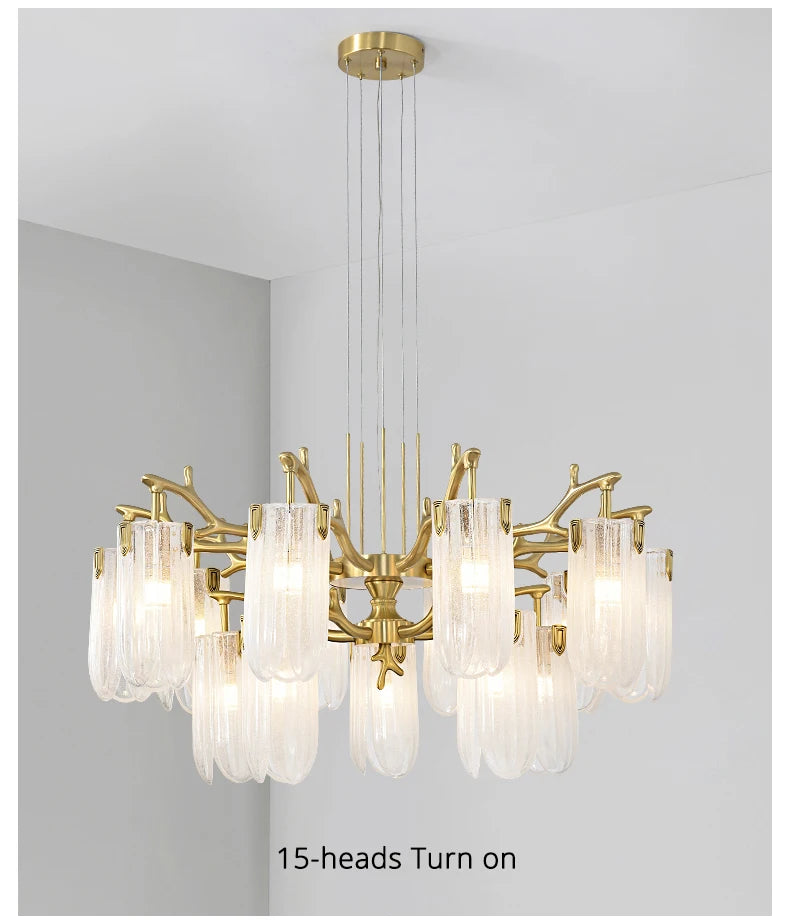 Luxury Villa Living Room Crystal Chandelier Home Indoor Lighting Decor Ceiling Chandelier Bedroom Study Crystal Light