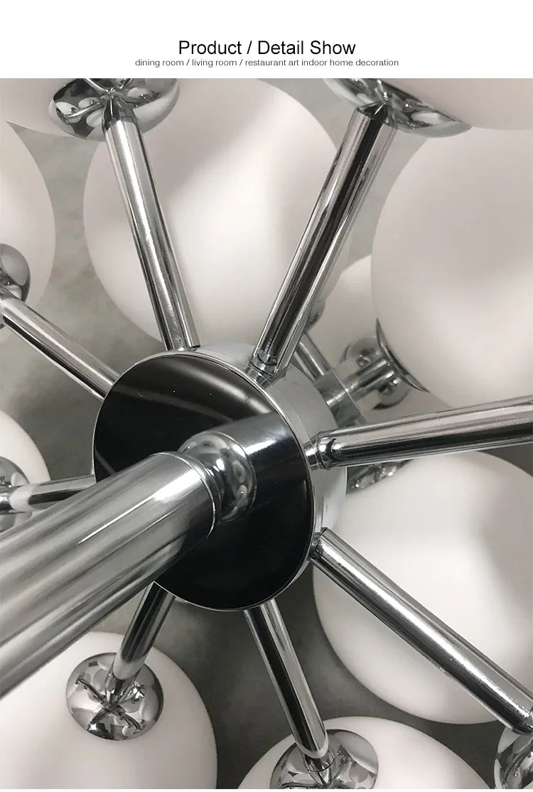 Luxury Glass Chandelier Lighting for Living Room Decor Dining Table Pendant Lights Indoor Restaurant Apartment Hanging Lamp