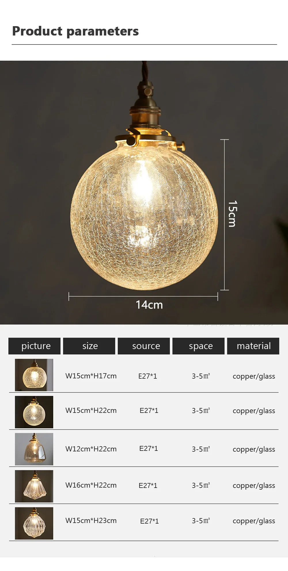 Glass Pendant Light Nordic Dining Room Retro Chandeliers Creative Minimal Transparent Lampshade For Restaurant Lamp Lustre