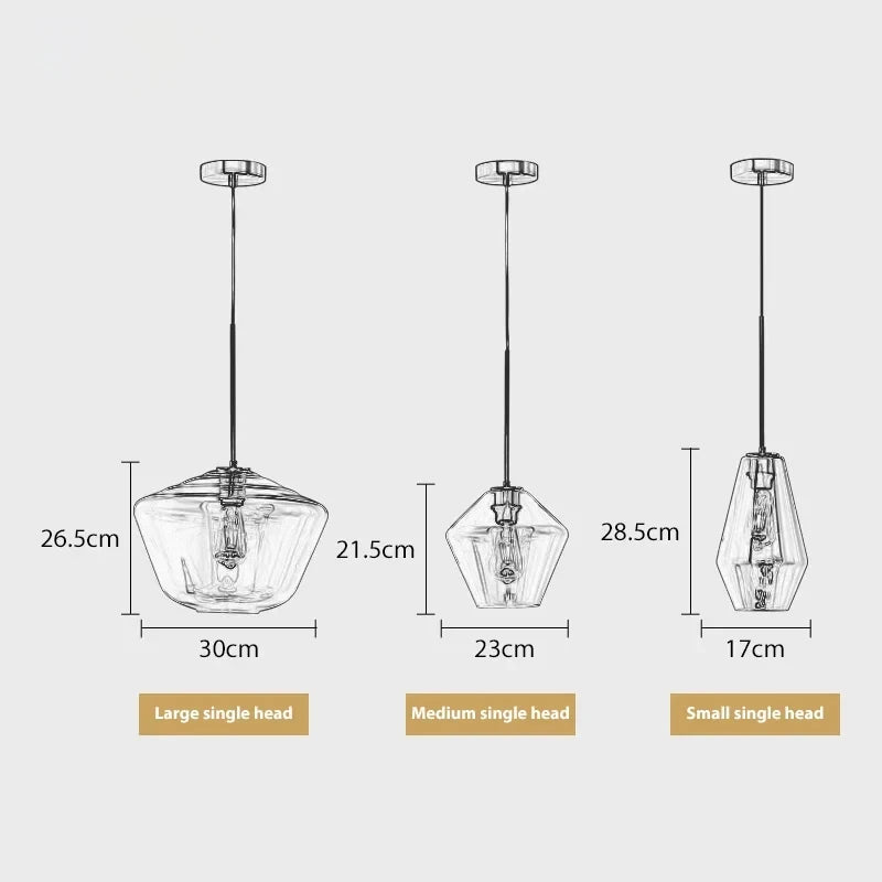 Amber Glass Chandelier Pendant Light for Dining Room Living Room Bedroom Hotel Cafe and Bar Decor
