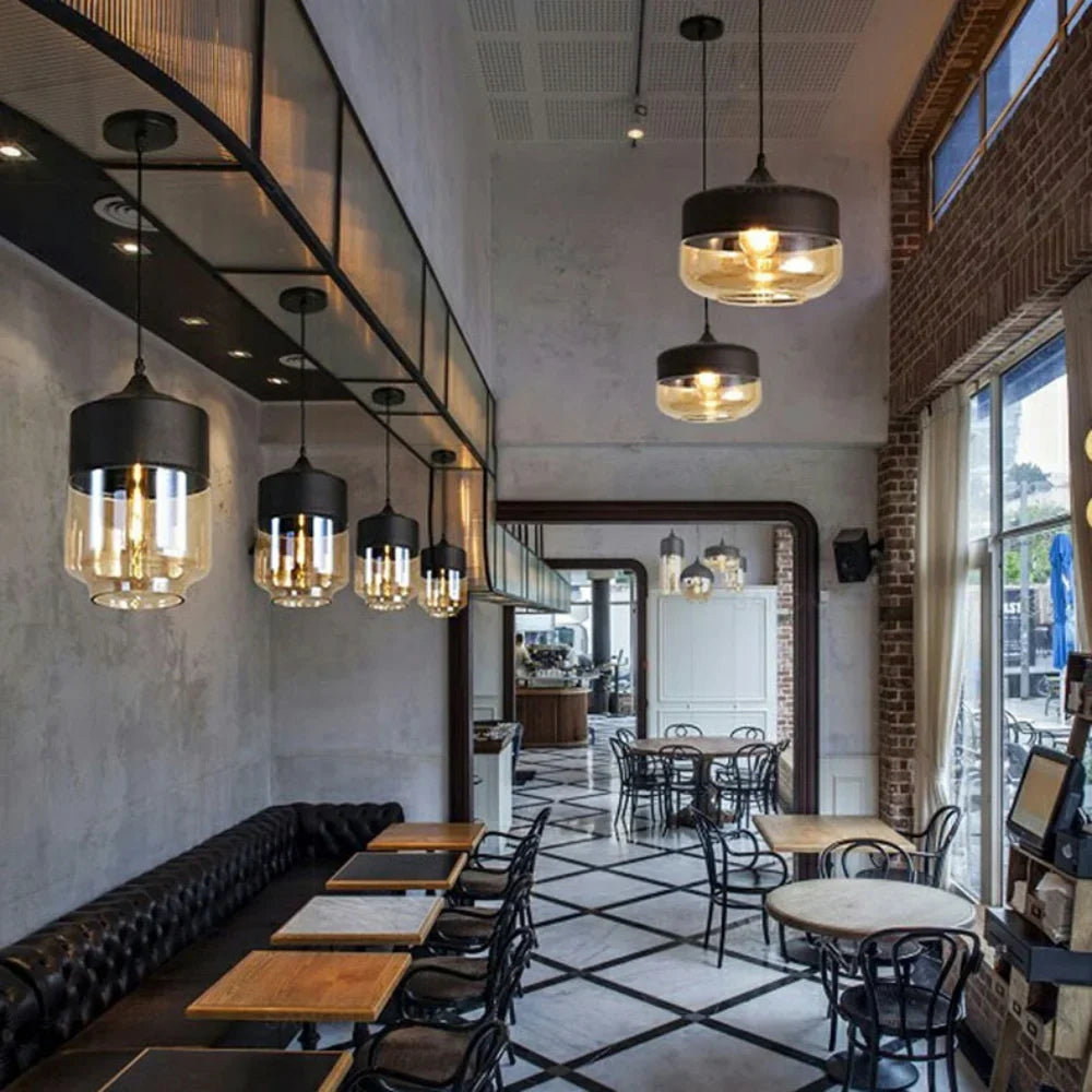Modern LED Pendant Light Fixtures Nordic Glass Wood Chandelier for Living and Dining Room Light Bedroom Wood Color Hanging Lamp