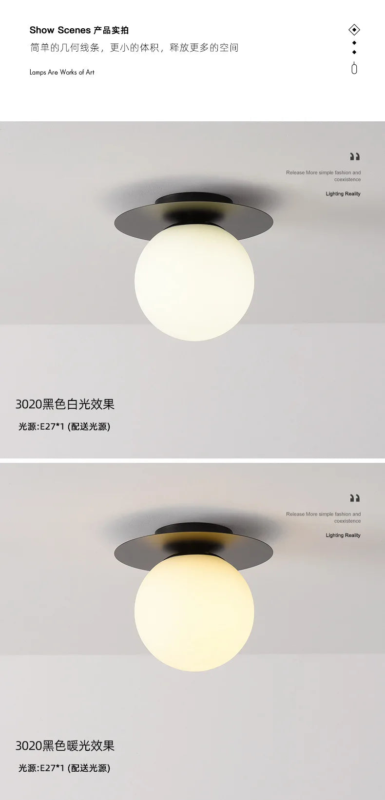 Modern Black Gold LED Ceiling Lamp - Elegant Glass Ball Chandelier Light for Home and Balcony Fixtures