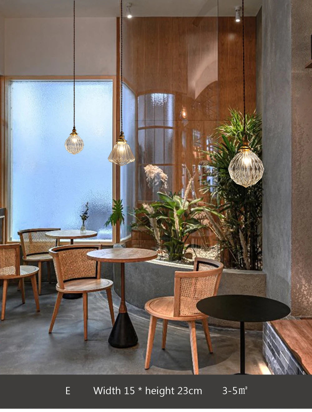 Glass Pendant Light Nordic Dining Room Retro Chandeliers Creative Minimal Transparent Lampshade For Restaurant Lamp Lustre