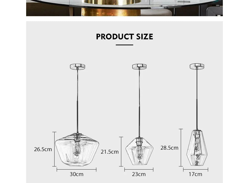 Amber Glass Chandelier Pendant Light for Dining Room Living Room Bedroom Hotel Cafe and Bar Decor