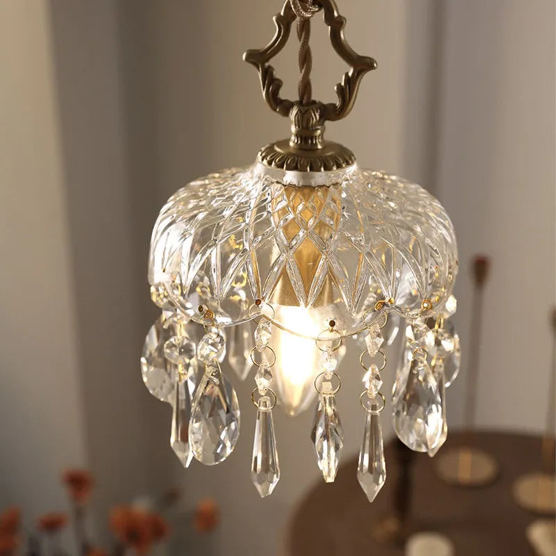 Modern LED Pendant Light Crystal Chandeliers Bedroom Luxury Glass Lamp for Home Decor Suspension Hanging Lights Fixtures
