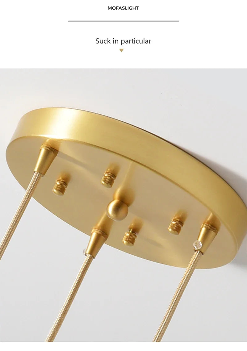 Modern Glass Ball LED Pendant Lamp for Dining Room Hotel Lobby and Stairs - Elegant Chandelier Hanging Light