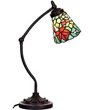 Maple Tree Leaves Tiffany-style Stained Glass Torchiere Floor Lamp with Sidelights - 70in Elegant Home Decor