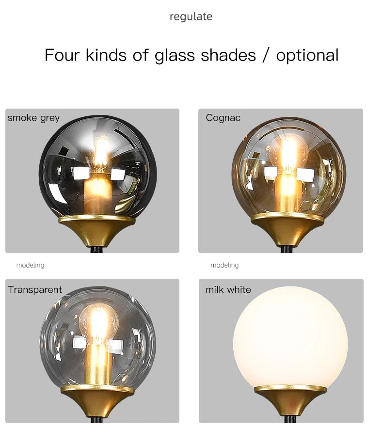 Glass Pendant Light for Dining Room Kitchen Island and Table - Elegant Hanging Chandelier