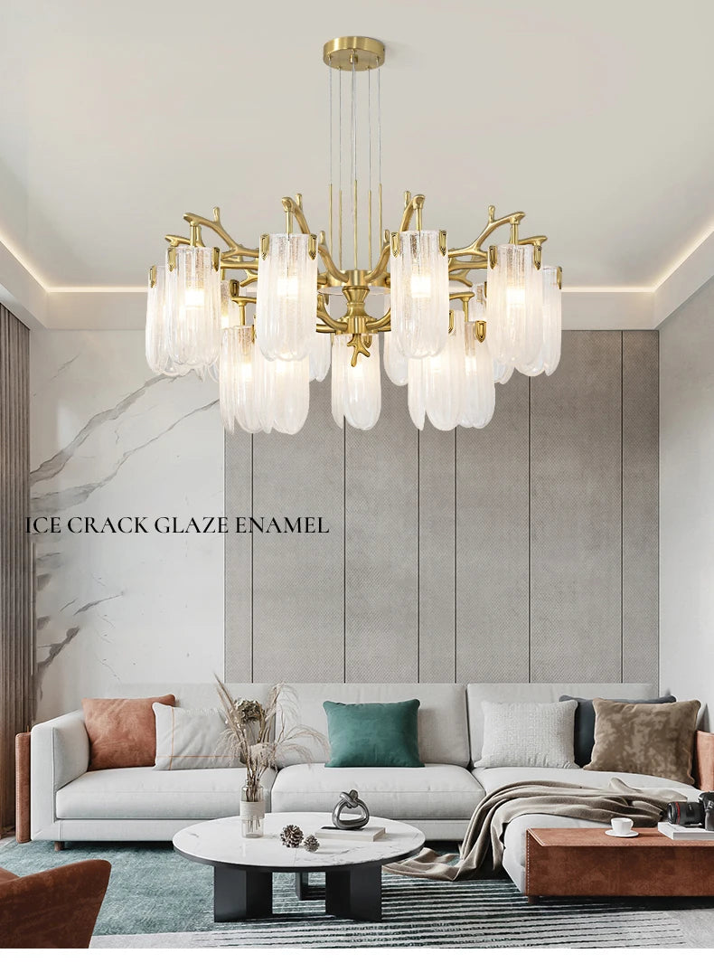 Luxury Villa Living Room Crystal Chandelier Home Indoor Lighting Decor Ceiling Chandelier Bedroom Study Crystal Light
