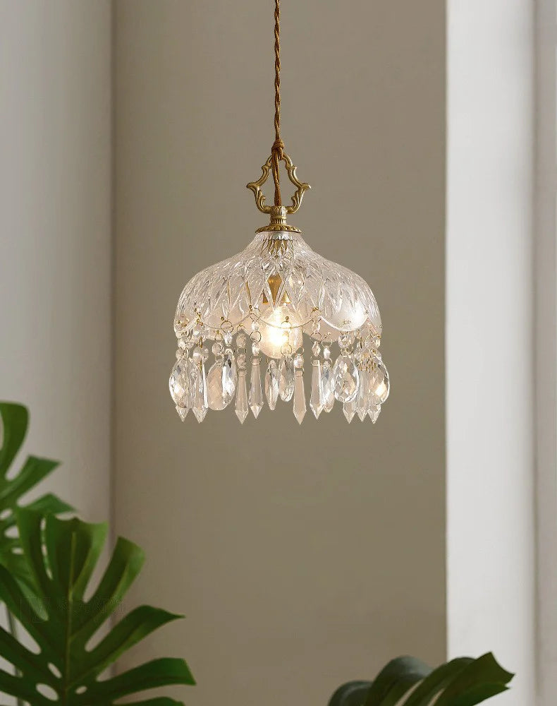 Modern LED Pendant Light Crystal Chandeliers Bedroom Luxury Glass Lamp for Home Decor Suspension Hanging Lights Fixtures